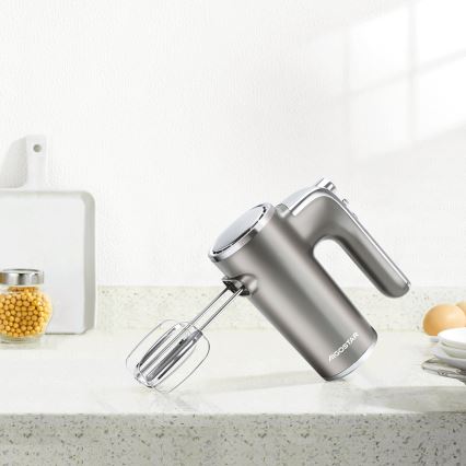 Aigostar - Handmixer 400W/230V grijs/mat chroom