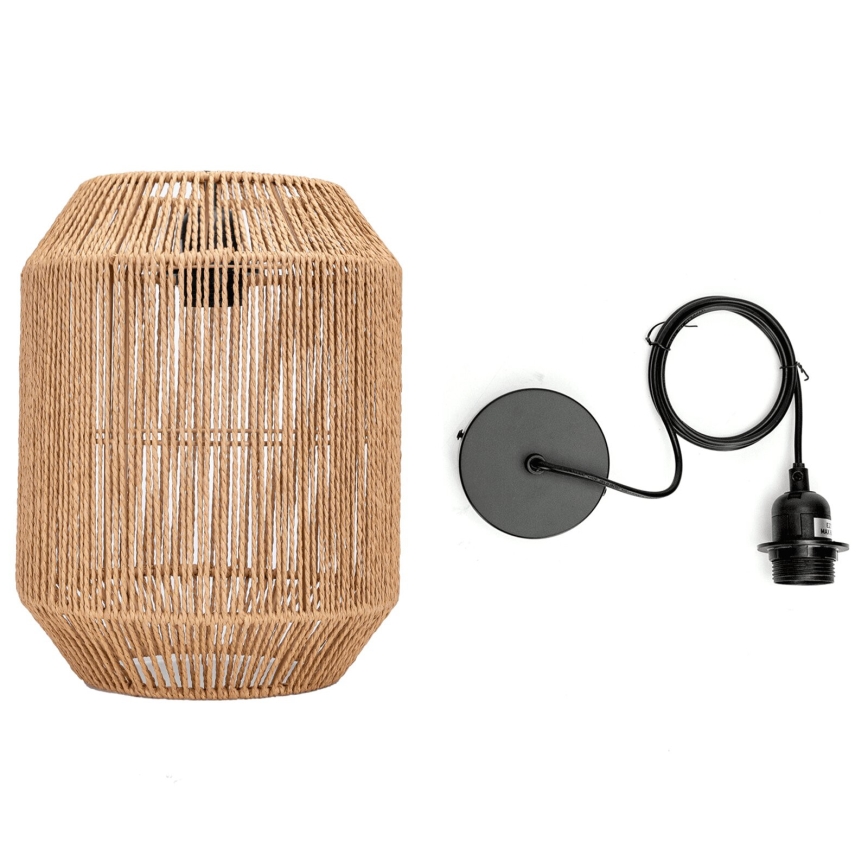 Aigostar - Hanglamp aan een koord 1xE27/60W/230V beige
