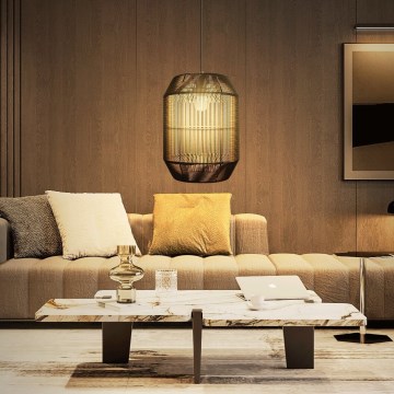 Aigostar - Hanglamp aan een koord 1xE27/60W/230V zwart