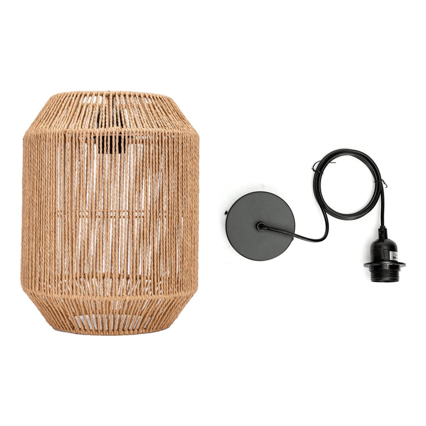 Aigostar - Hanglamp aan kabel 1xE27/60W/230V beige Ø 23 cm