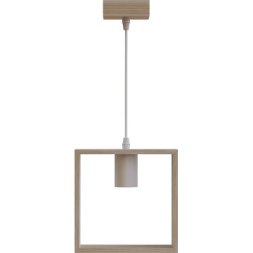 Aigostar - Hanglamp aan snoer 1xE27/60W/230V beige