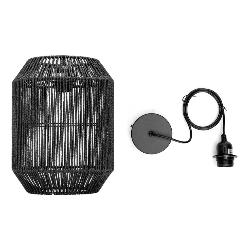 Aigostar - Hanglamp met snoer 1xE27/60W/230V zwart Ø 23 cm