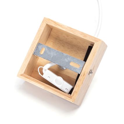 Aigostar - Houten hanglamp aan snoer 1xE27/60W/230V dennenhout