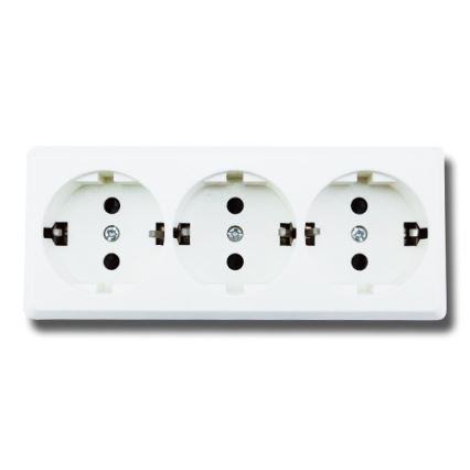 Aigostar - Huishoudelijk stopcontact 3-voudig SCHUKO 250/16A