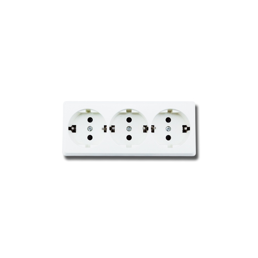 Aigostar - Huishoudelijk stopcontact 3-voudig SCHUKO 250/16A