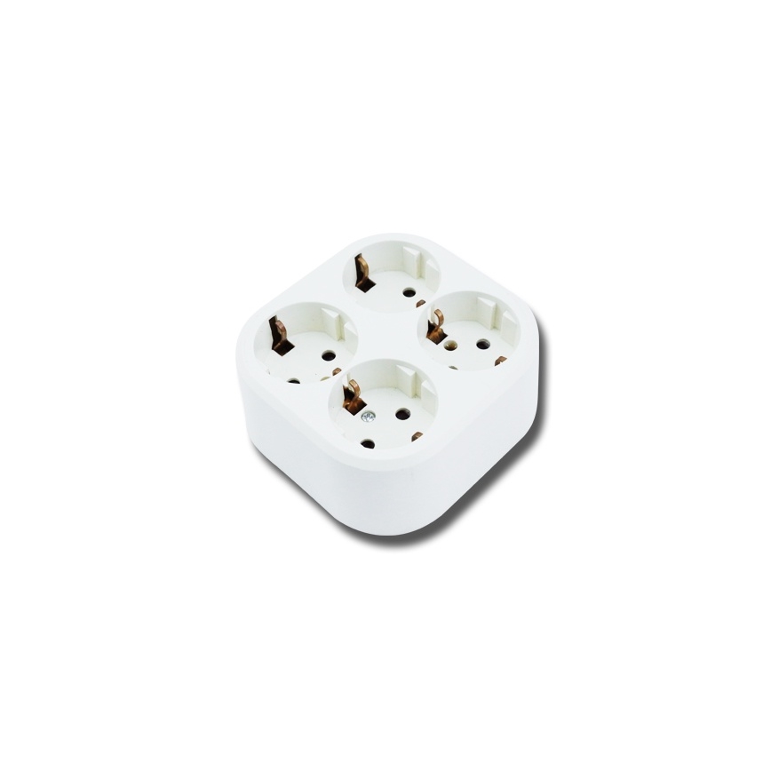 Aigostar - Huishoudelijke 4-voudige SCHUKO-wandcontactdoos 250/16A