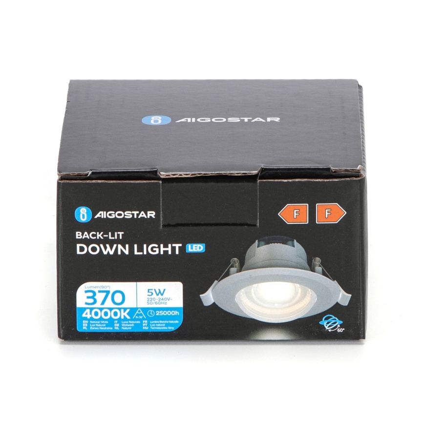 Aigostar - Inbouw LED Lamp LED/5W/230V 4000K ø 8,5 cm wit