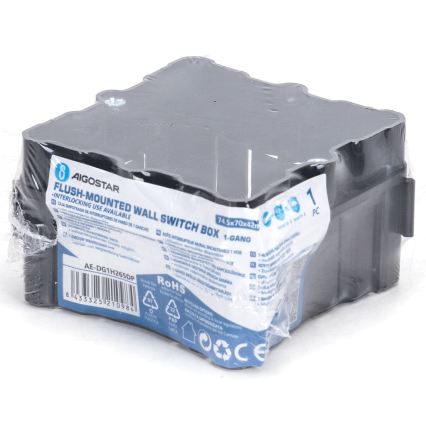 Aigostar - Inbouwdoos voor inbouwmontage, zwart