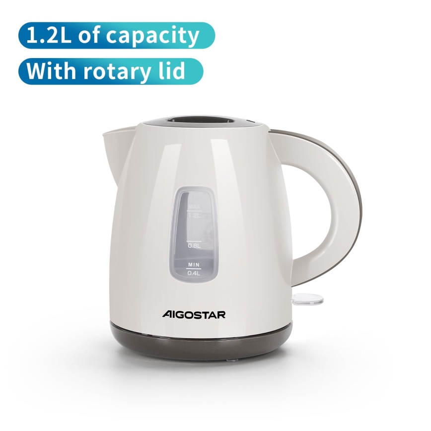 Aigostar - Ketel 1,2l 2200W/230V beige