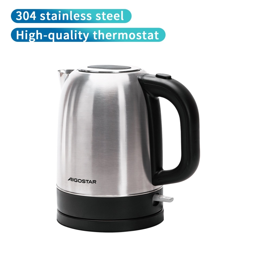Aigostar - Ketel 1,7l 2200W/230V mat chroom