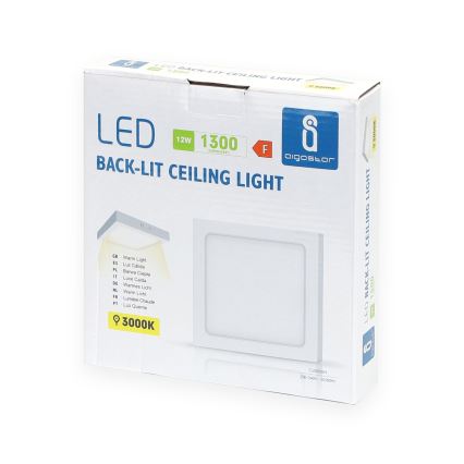 Aigostar - LED Aan plafond bevestigde lamp LED/12W/230V 17,3x17,3 cm 3000K wit