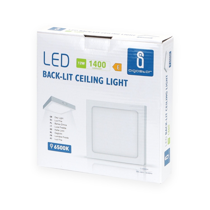 Aigostar - LED Aan plafond bevestigde lamp LED/12W/230V 17,3x17,3 cm 6500K wit