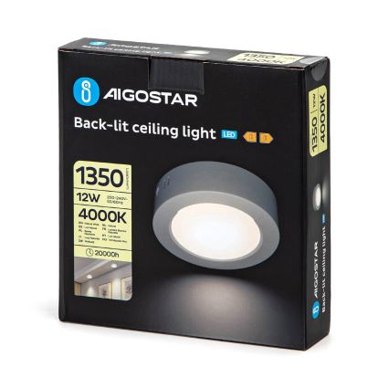 Aigostar - LED Aan plafond bevestigde lamp LED/12W/230V diameter 17,4 cm 4000K wit