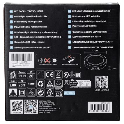 Aigostar - LED Aan plafond bevestigde lamp LED/12W/230V diameter 17,4 cm 6500K wit