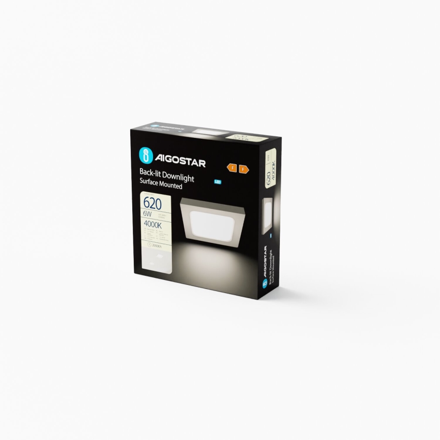 Aigostar - LED Aan plafond bevestigde lamp LED/6W/230V 12,2x12,2 cm 4000K wit