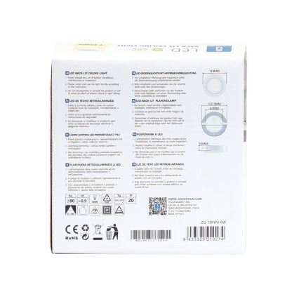 Aigostar - LED Aan plafond bevestigde lamp LED/6W/230V diameter 12,3 cm 3000K wit