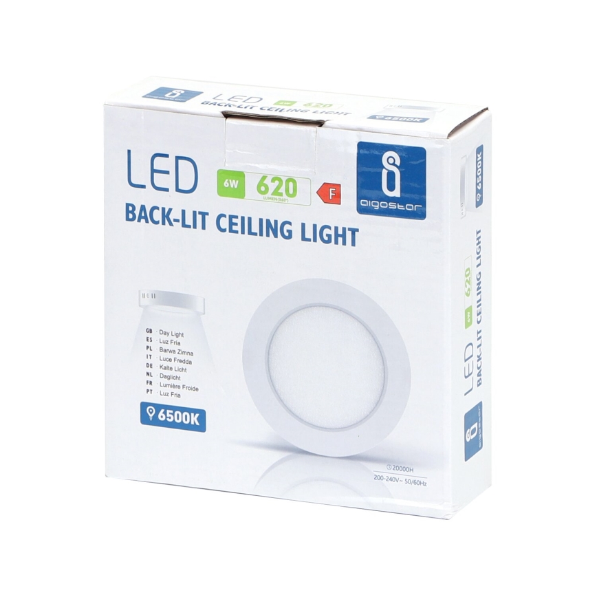 Aigostar - LED Aan plafond bevestigde lamp LED/6W/230V diameter 12,3 cm 3000K wit