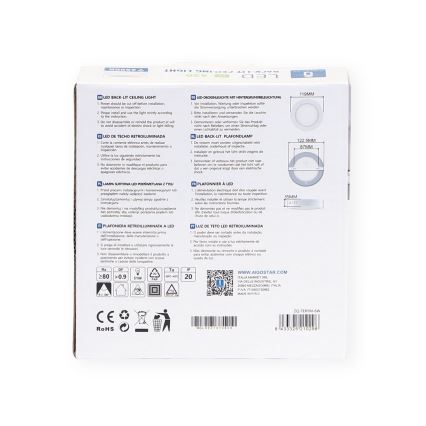 Aigostar - LED Aan plafond bevestigde lamp LED/6W/230V diameter 12,3 cm 3000K wit