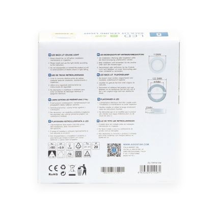Aigostar - LED Aan plafond bevestigde lamp LED/6W/230V diameter 12,3 cm 4000K wit