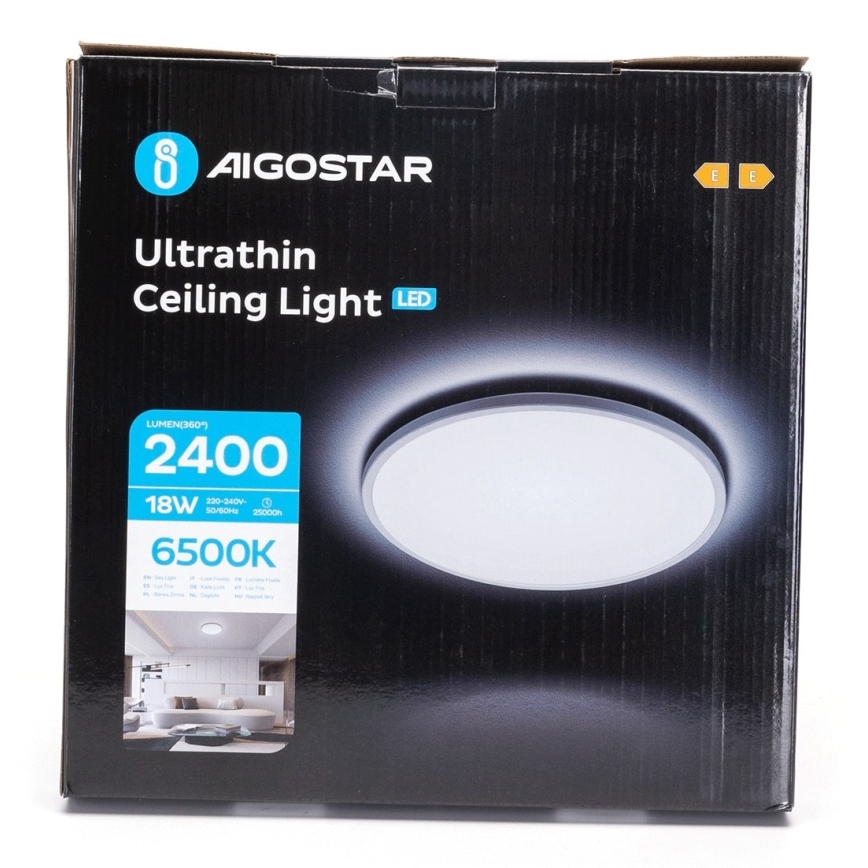 Aigostar - LED Badkamer plafondlamp LED/18W/230V 6500K diameter 30 cm IP44