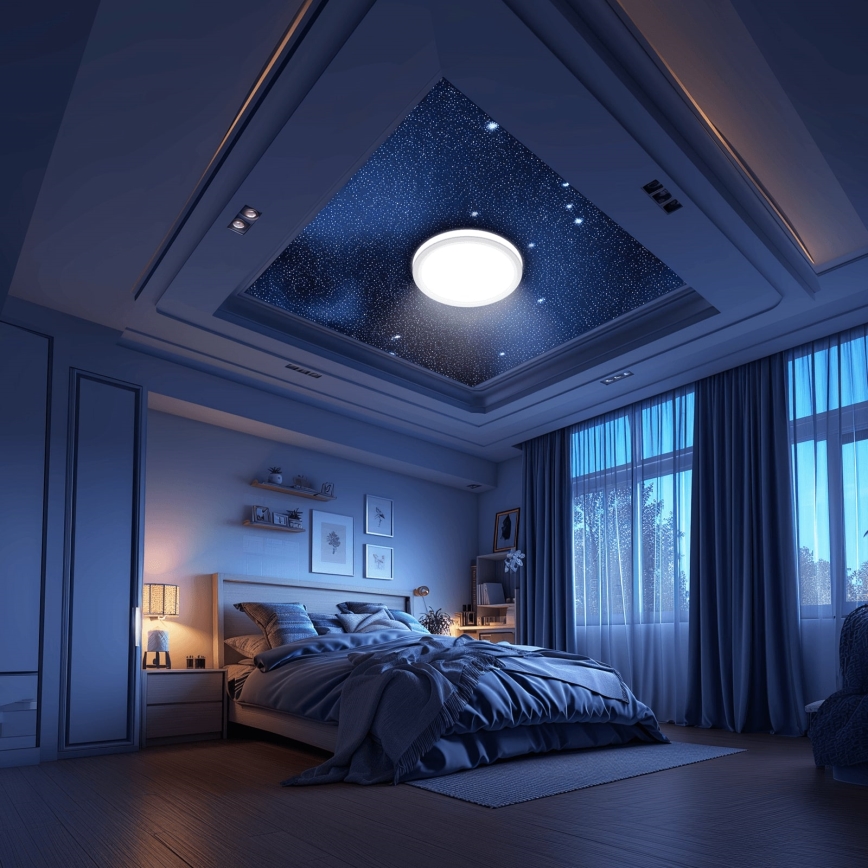 Aigostar - LED Dimbare badkamer plafondverlichting MESH Smart LED/24W/230V 3000-6500K IP44 + afstandsbediening