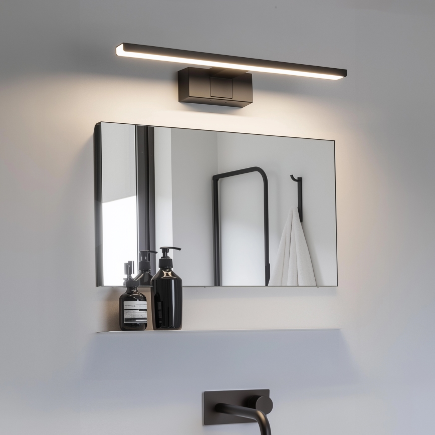 Aigostar - LED Badkamer spiegelverlichting LED/8W/230V 4000K 40 cm IP44 zwart