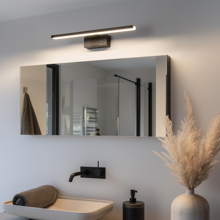 Aigostar - LED Badkamer spiegelverlichting LED/8W/230V 4000K 40 cm IP44 zwart