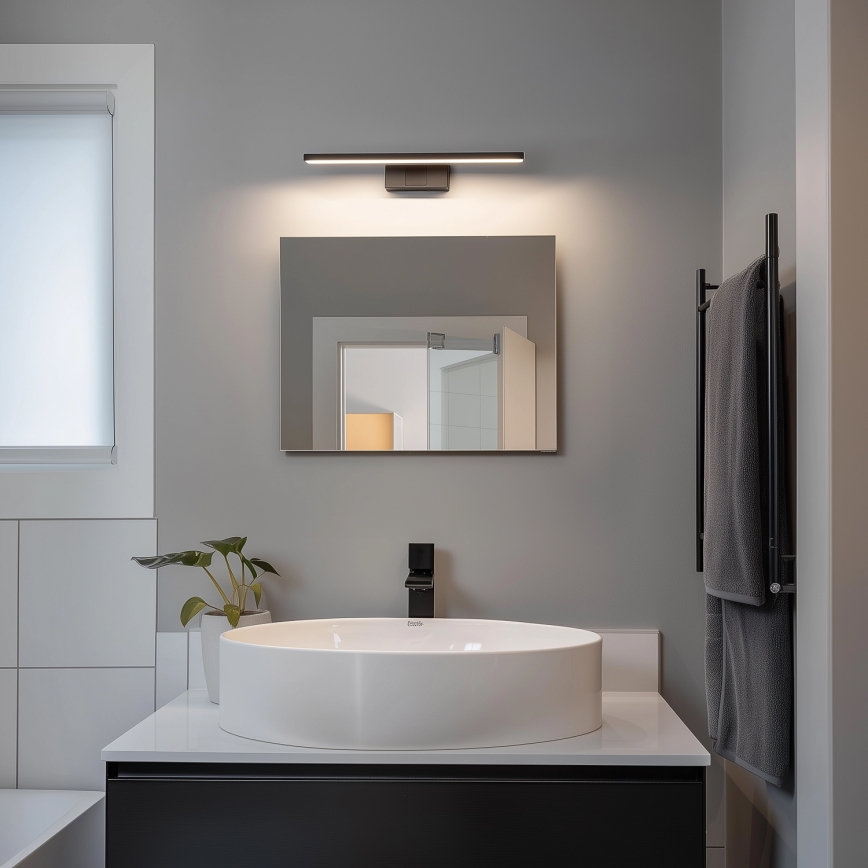 Aigostar - LED Badkamer spiegelverlichting LED/8W/230V 4000K 40 cm IP44 zwart