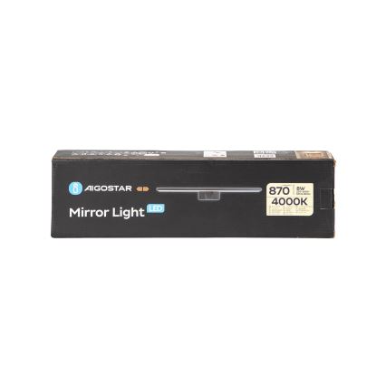 Aigostar - LED Badkamer spiegelverlichting LED/8W/230V 4000K 40 cm IP44 zwart