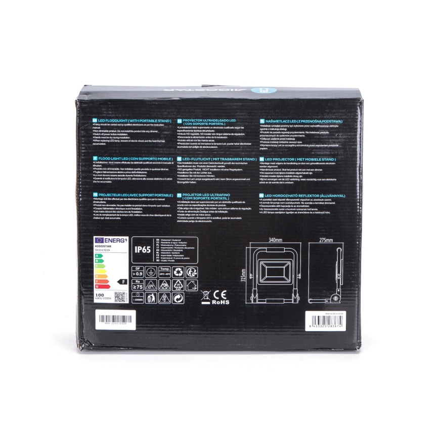 Aigostar - LED Bouwlamp met een standaard LED/100W/230V 6500K IP65