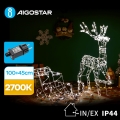 Aigostar - LED Buiten decoratie LED/3,6W/31/230V 2700K 90/45cm IP44 rendier met een slee