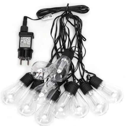 Aigostar - LED buiten decoratief lichtsnoer 10xLED/8m IP44 koud wit