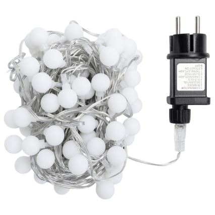 Aigostar - LED buiten decoratief lichtsnoer, 100 LED, 8 functies, 10 m, IP44, koel wit