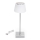 Aigostar - LED Buiten dimbare oplaadbare tafellamp LED/4W/5V 3600mAh wit/mat chroom IP54