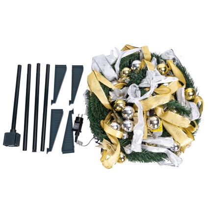 Aigostar - LED buiten kerstboom 150 LED 1,8 m IP44 wit/goud warm wit