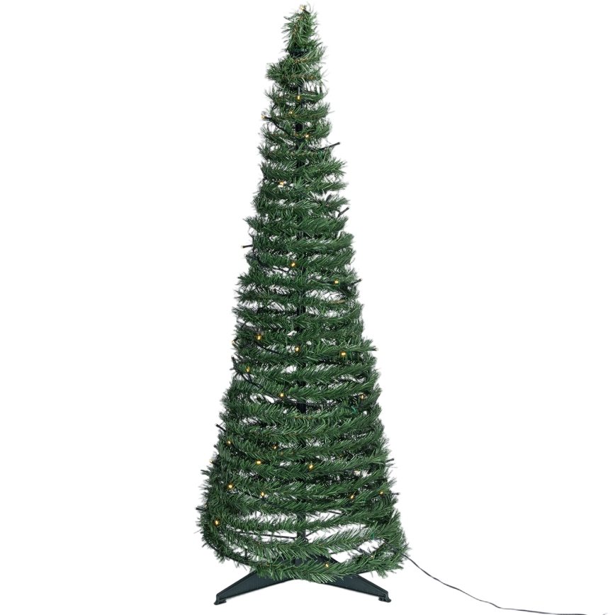 Aigostar - LED kerstboom voor buiten 80x LED 1,2 m IP44 groen, warm wit