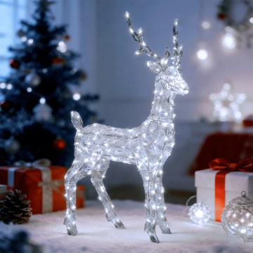 Aigostar - LED buiten kerstdecoratie 180xLED/8 functies 1,05m IP44 koel wit hert