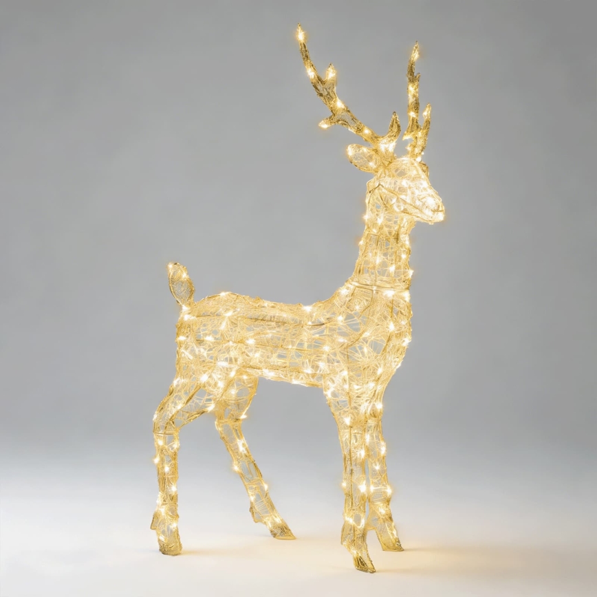 Aigostar - LED buiten kerstdecoratie 180xLED/8 functies 1,05m IP44 warm wit hert