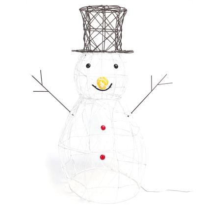 Aigostar - LED buiten kerstdecoratie 200xLED/8 functies 0,9m IP44 koel wit sneeuwman