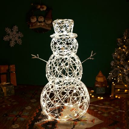 Aigostar - LED Buitenkerstdecoratie 3,6W/31/230V 2700K 120 cm IP44 sneeuwpop