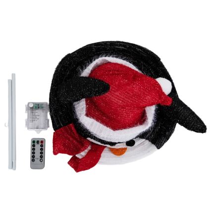 Aigostar - LED buiten kerstdecoratie 50xLED/3xAA IP44 pinguïn