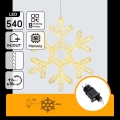 Aigostar - LED Buiten kerstdecoratie 540xLED/6W/230V 43 cm IP44 warm wit sneeuwvlok