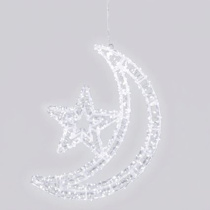 Aigostar - LED buiten kerstdecoratie 540xLED/6W/230V 43 cm IP44 koud wit maantje