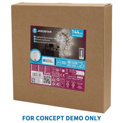 Aigostar - LED Buiten kerstdecoratie 540xLED/6W/230V 43 cm IP44 koelwit sneeuwvlok