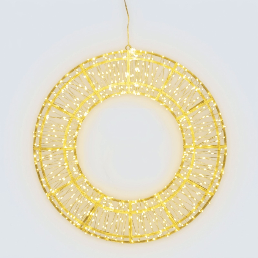 Aigostar - LED kerstdecoratie voor buiten 540xLED/6W/230V IP44 warm wit 45 cm krans