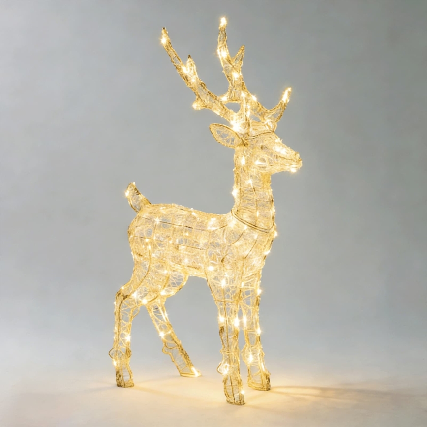 Aigostar - LED Buiten kerstdecoratie 80xLED/8 functies 0,65m IP44 warm wit hert