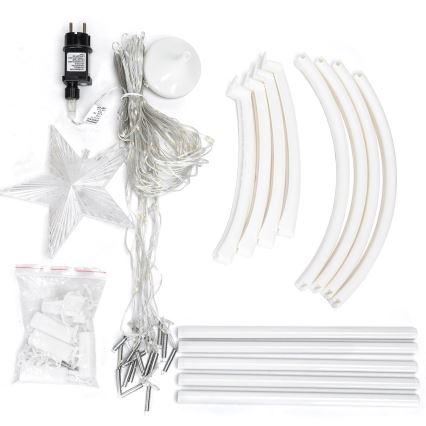 Aigostar - LED buiten kerstdecoratie LED/3,6W/230V 180 cm IP44 koud wit