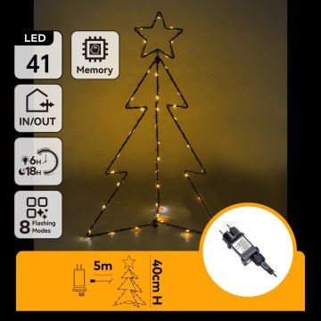 Aigostar - LED buiten kerstdecoratie LED/3,6W/230V 40 cm IP44 boom warm wit