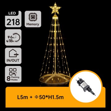 Aigostar - LED buiten kerstdecoratie LED/3,6W/31/230V 2700K 150 cm IP44