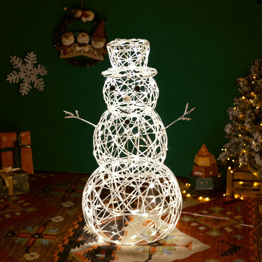 Aigostar - LED buitenkerstdecoratie LED/3,6W/31/230V 2700K 60 cm IP44 sneeuwman